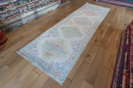Hand-Knotted Afghan Oushak Rug From Afghanistan
