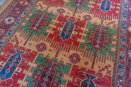 Hand-Knotted Waziri Rug From Afghanistan