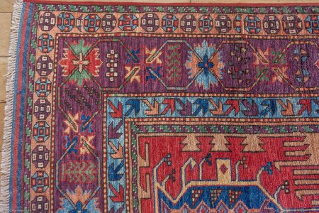 Hand-Knotted Waziri Rug From Afghanistan