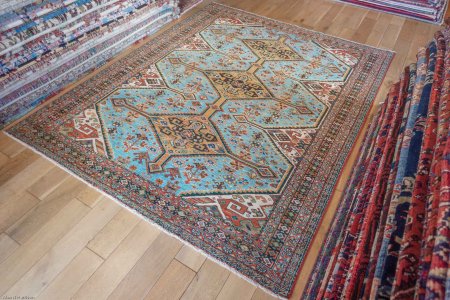 Hand-Knotted Afghan Yalameh Rug From Afghanistan