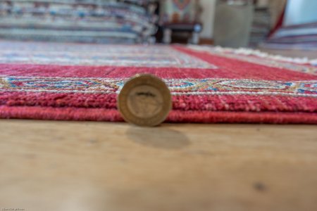 Hand-Knotted Khorjin Rug From Afghanistan