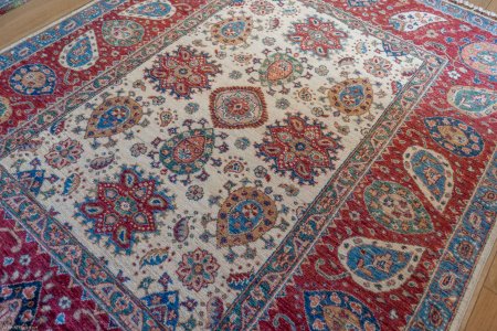 Hand-Knotted Sozani Rug From Iran (Persian)