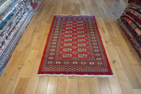 Hand-Knotted Bokhara Rug From Pakistan