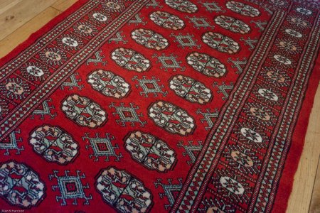 Hand-Knotted Bokhara Rug From Pakistan