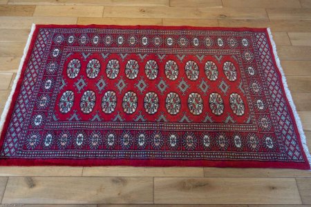 Hand-Knotted Bokhara Rug From Pakistan