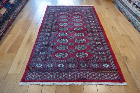 Hand-Knotted Bokhara Rug From Pakistan
