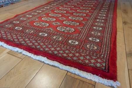 Hand-Knotted Bokhara Rug From Pakistan
