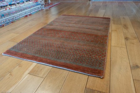 Hand-Knotted Khyber Rug From India