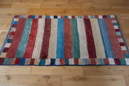 Hand-Knotted Gabbeh Rug From Iran (Persian)