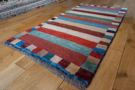 Hand-Knotted Gabbeh Rug From Iran (Persian)