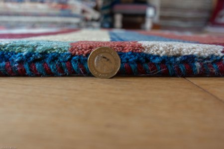 Hand-Knotted Gabbeh Rug From Iran (Persian)