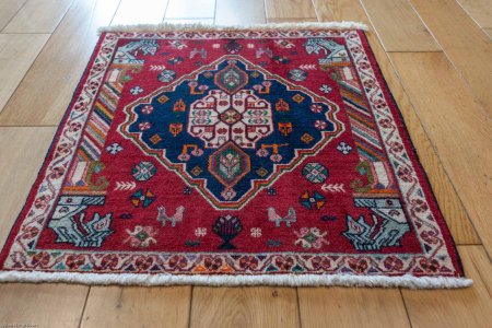 Hand-Knotted Kashkouli Rug From Iran (Persian)