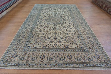 Hand-Knotted Kashan Rug From Iran (Persian)