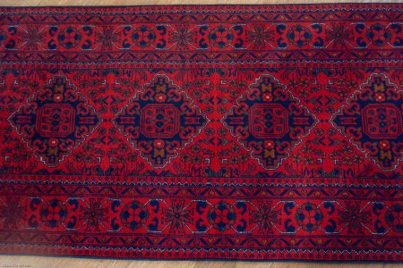 Hand-Knotted Khan Mahomadi Runner From Afghanistan