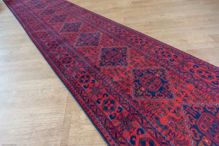 Hand-Knotted Khan Mahomadi Runner From Afghanistan