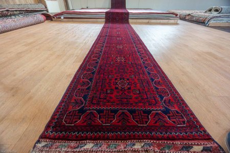 Hand-Knotted Khan Mahomadi Runner From Afghanistan