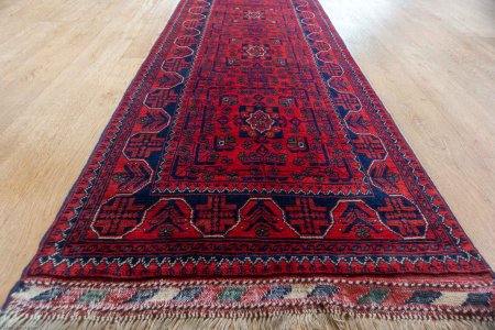 Hand-Knotted Khan Mahomadi Runner From Afghanistan