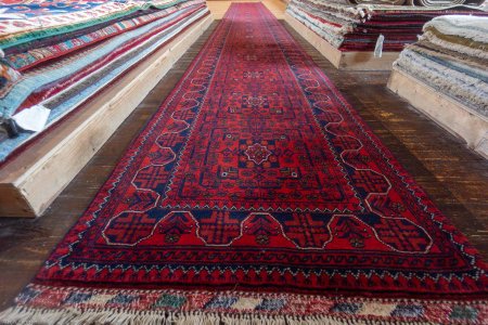 Hand-Knotted Khan Mahomadi Runner From Afghanistan