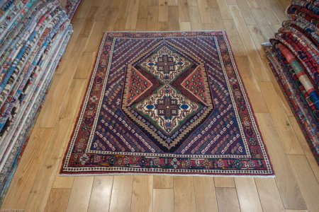 Hand-Knotted Afshah Rug From Iran (Persian)