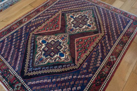 Hand-Knotted Afshah Rug From Iran (Persian)