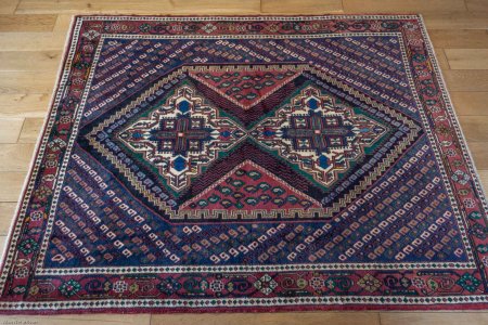 Hand-Knotted Afshah Rug From Iran (Persian)