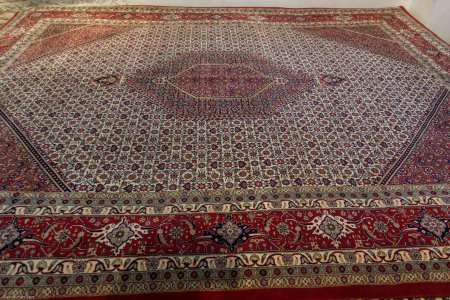 Hand-Knotted Indo Bidjar Rug From India