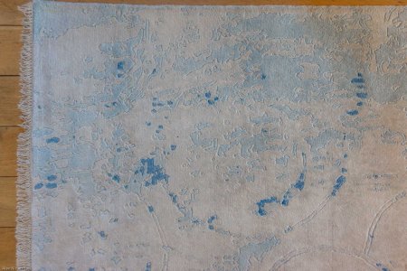 Hand-Knotted Tibetan Jewel Rug From India