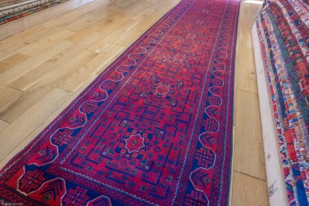 Hand-Knotted Khan Mahomadi Runner From Afghanistan