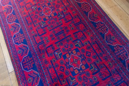 Hand-Knotted Khan Mahomadi Runner From Afghanistan