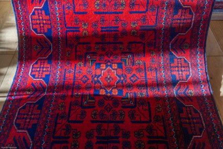 Hand-Knotted Khan Mahomadi Runner From Afghanistan