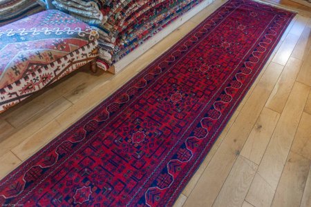 Hand-Knotted Khan Mahomadi Runner From Afghanistan