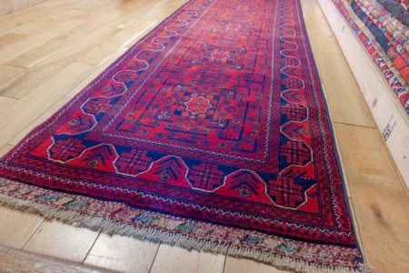 Hand-Knotted Khan Mahomadi Runner From Afghanistan