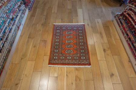 Hand-Knotted Bokhara Rug From Pakistan