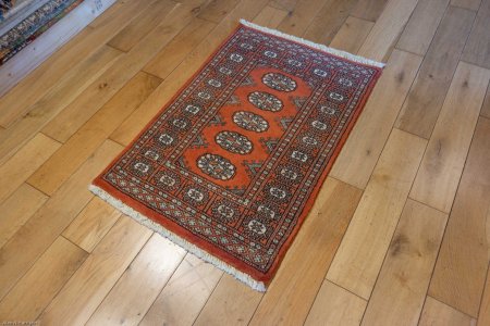 Hand-Knotted Bokhara Rug From Pakistan