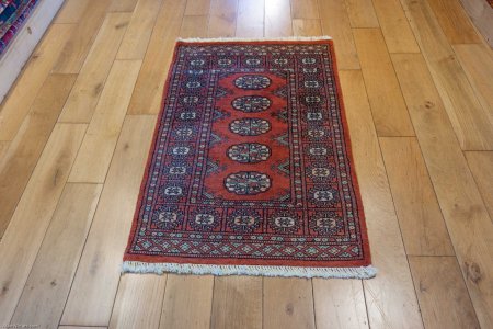 Hand-Knotted Bokhara Rug From Pakistan