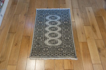 Hand-Knotted Bokhara Rug From Pakistan