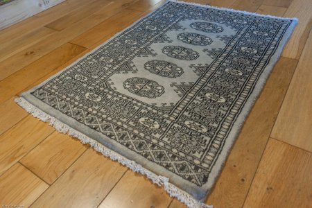 Hand-Knotted Bokhara Rug From Pakistan