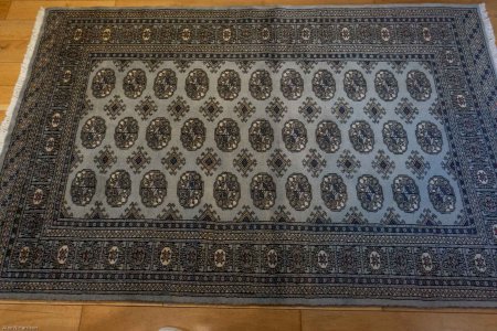 Hand-Knotted Bokhara Rug From Pakistan