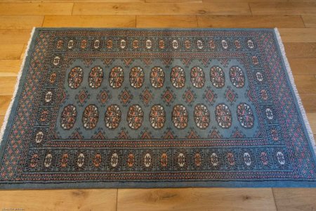 Hand-Knotted Bokhara Rug From Pakistan