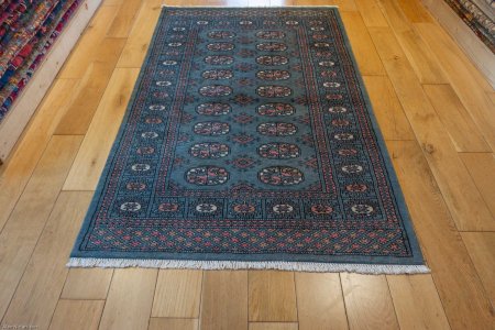 Hand-Knotted Bokhara Rug From Pakistan