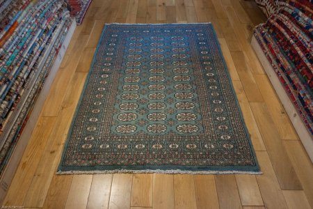 Hand-Knotted Bokhara Rug From Pakistan