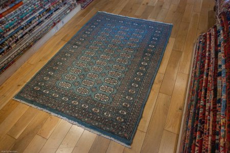 Hand-Knotted Bokhara Rug From Pakistan