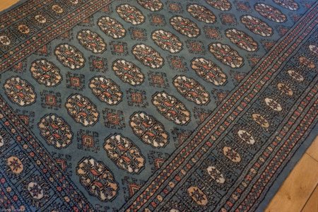 Hand-Knotted Bokhara Rug From Pakistan