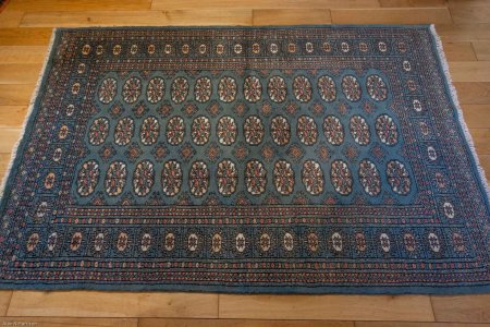 Hand-Knotted Bokhara Rug From Pakistan