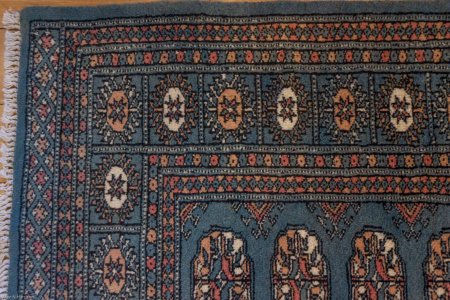 Hand-Knotted Bokhara Rug From Pakistan