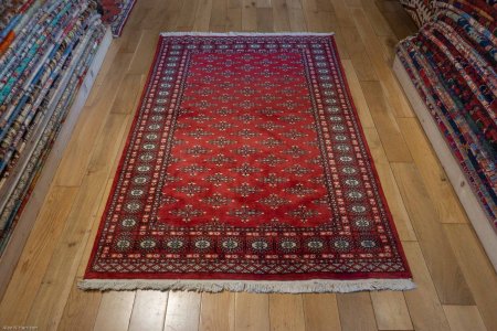 Hand-Knotted Bokhara Rug From Pakistan