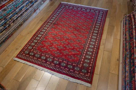 Hand-Knotted Bokhara Rug From Pakistan