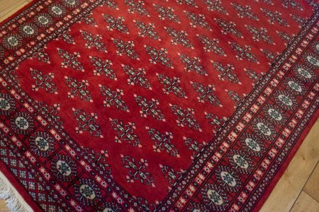 Hand-Knotted Bokhara Rug From Pakistan