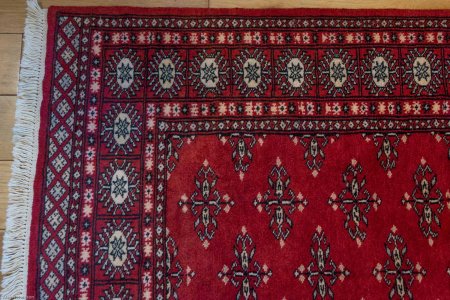 Hand-Knotted Bokhara Rug From Pakistan