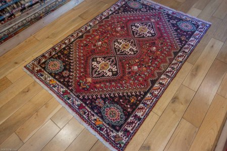 Hand-Knotted Qashgai Rug From Iran (Persian)